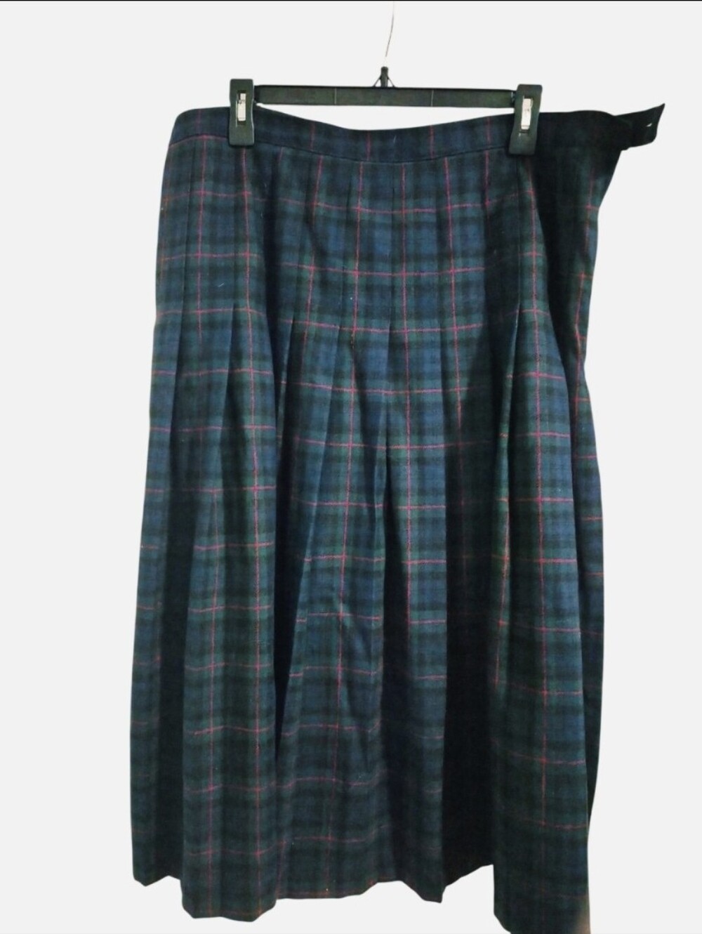 Pendleton Black Watch Tartan Plaid Wool Pleated Skirt 18W USA - Picture 2 of 6